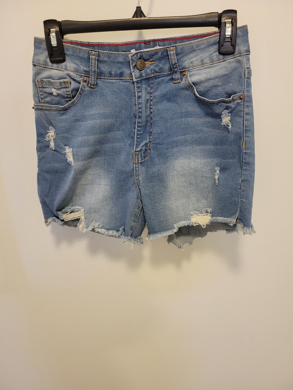 Vince Light Blue Distressed Denim Shorts